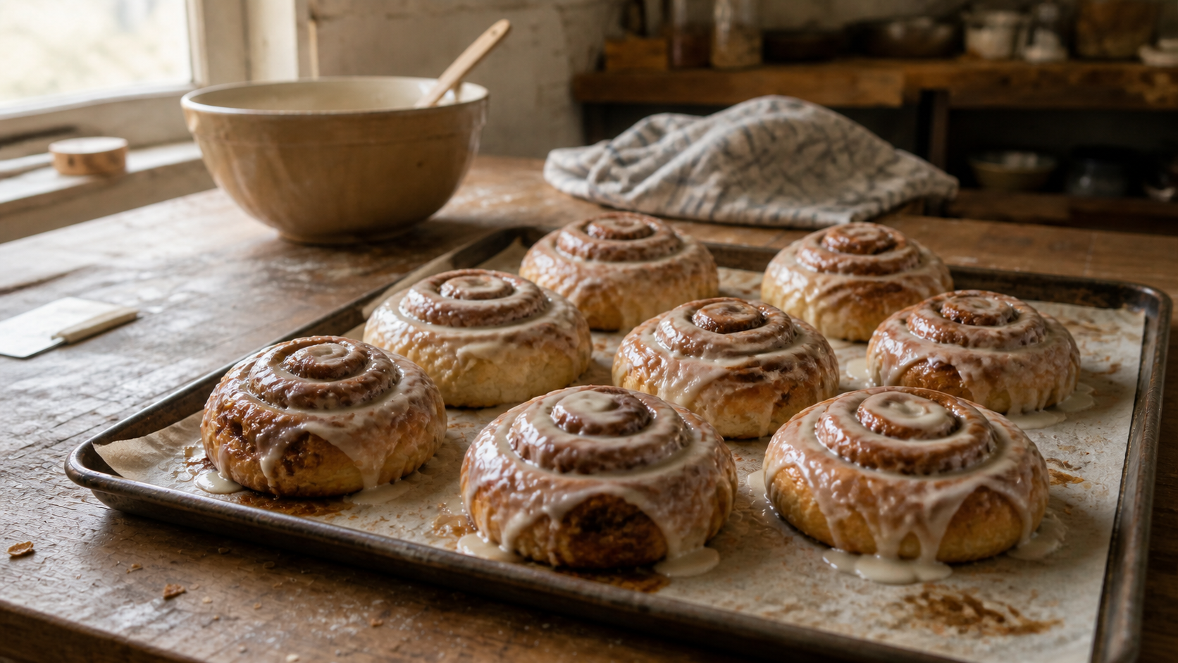 Helena's cinnamon rolls with cream cheese glaze