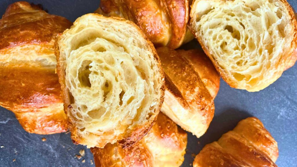 Butter croissants fresh from the oven
